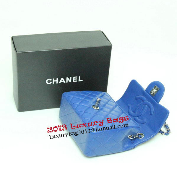 Chanel mini Classic Flap Bag Royal Leather 1115 Silver Chain