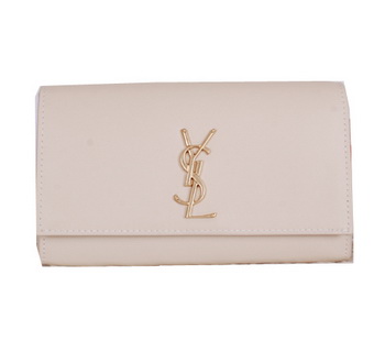 Yves Saint Laurent Classic Monogramme Clutch Y7131 OffWhite