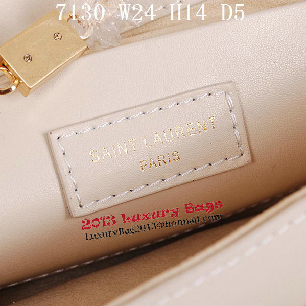 Yves Saint Laurent Monogramme Cross-body Shoulder Bag Y7130 OffWhite