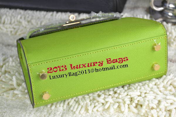 Hermes Kelly 22cm Tote Bag Calfskin Leather Green