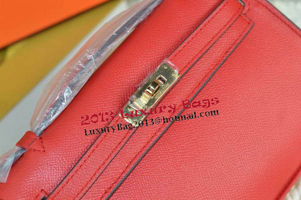 Hermes MINI Kelly 22cm Tote Bag Calfskin Leather Red