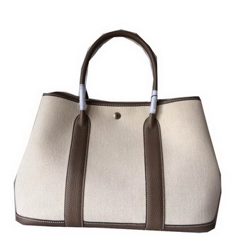 Hermes Garden Party 36CM Bag Canvas Leather H11M Grey