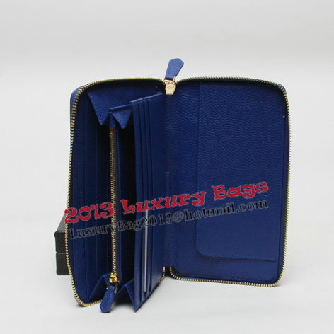 Prada Grainy Leather Wallets 1M1188 Blue