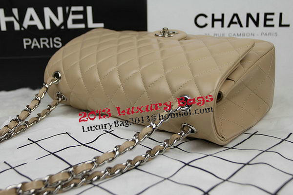 Chanel Classic Flap Bag Apricot Original Leather CF1113 Silver