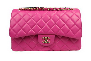 Chanel Classic Flap Bag Rose Original Leather CF1113 Gold