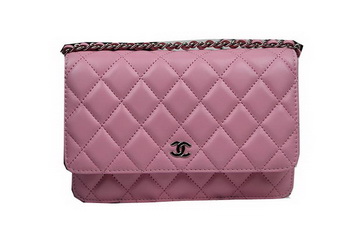 Chanel mini Flap Bag CHA33814 Pink Original Sheepskin Leather Silver