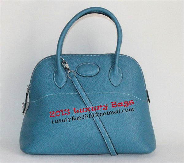 Hermes Bolide 37CM Calfskin Leather Tote Bags H509084 Blue