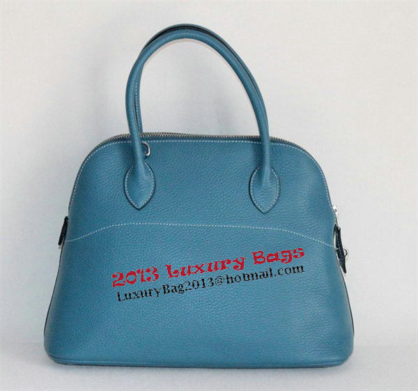 Hermes Bolide 37CM Calfskin Leather Tote Bags H509084 Blue