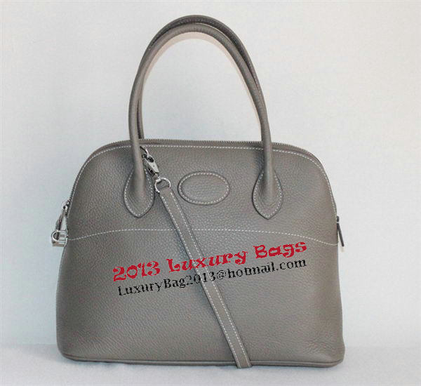 Hermes Bolide 37CM Calfskin Leather Tote Bags H509084 Grey