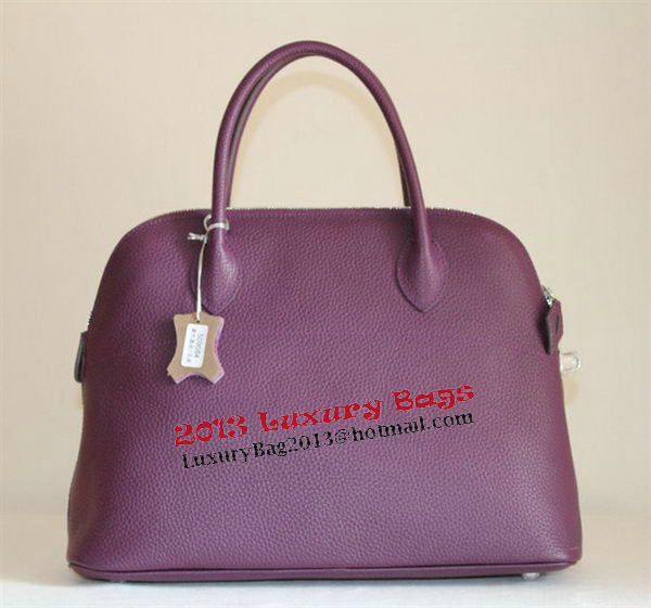 Hermes Bolide 37CM Calfskin Leather Tote Bags H509084 Purple