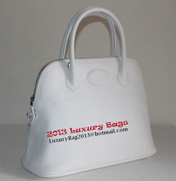 Hermes Bolide 37CM Calfskin Leather Tote Bags H509084 White