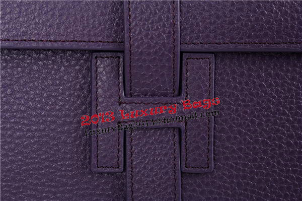 Hermes Jige Clutch Bag Calfskin Leather HQ864 Purple