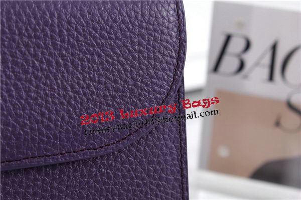 Hermes Jige Clutch Bag Calfskin Leather HQ864 Purple