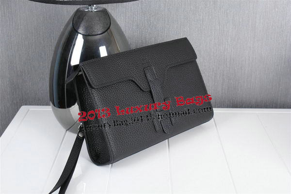 Hermes Jige Clutch Bag Calfskin Leather HQ8059 Black