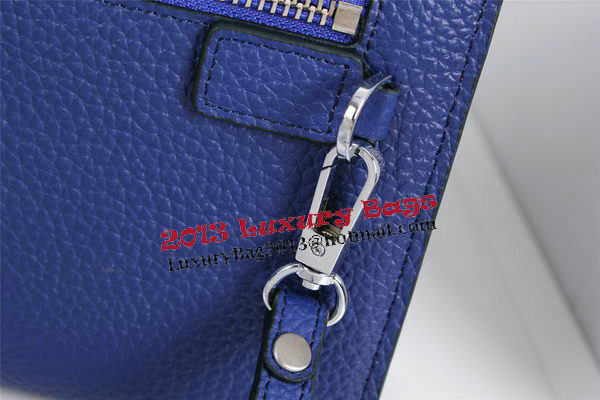 Hermes Jige Clutch Bag Calfskin Leather HQ8059 Blue