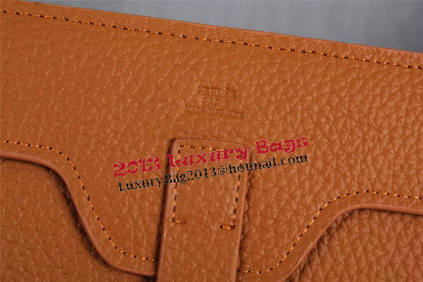 Hermes Jige Clutch Bag Calfskin Leather HQ8059 Wheat