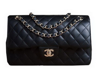 Chanel 2.55 Series Bag Original Black Sheepskin CHA1112 Gold