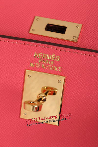 Hermes Kelly 32cm Shoulder Bags Grained Leather Red