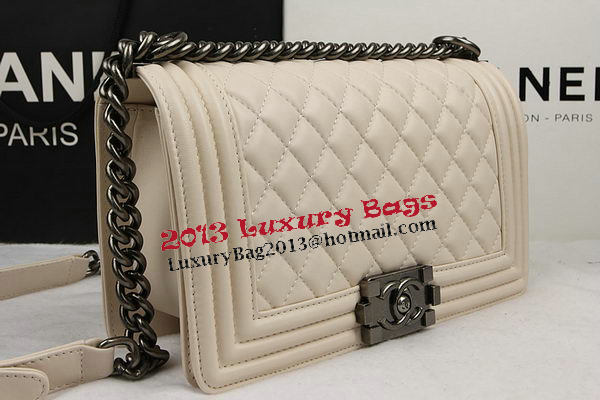 Boy Chanel Flap Shoulder Bags Original Sheepskin Leather A67025 Beige