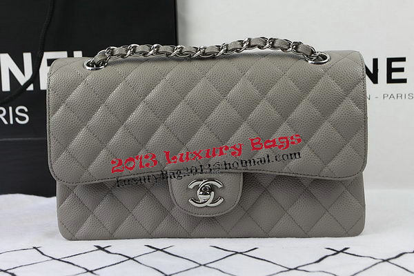 Chanel 2.55 Series Bags Grey Cannage Pattern Leather CFA1112 Silver