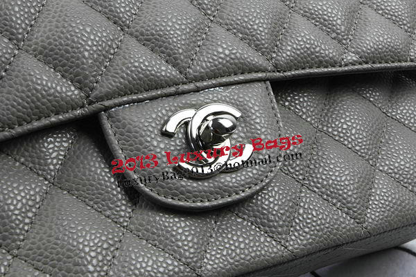 Chanel 2.55 Series Bags Grey Cannage Pattern Leather CFA1112 Silver