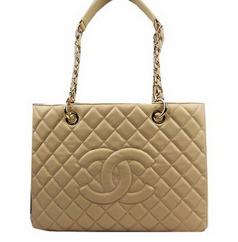 Chanel Classic Coco Bag Apricot GST Caviar Leather A50995 Gold