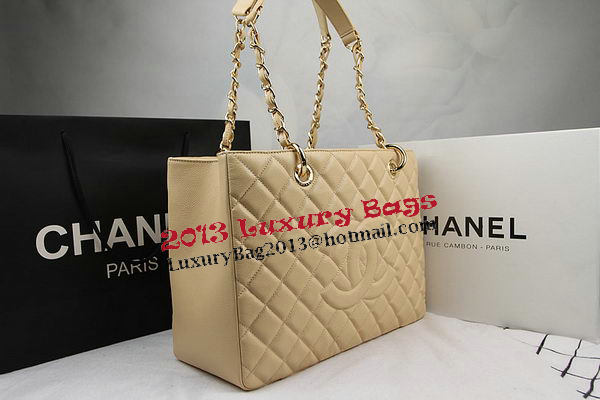 Chanel Classic Coco Bag Apricot GST Caviar Leather A50995 Gold