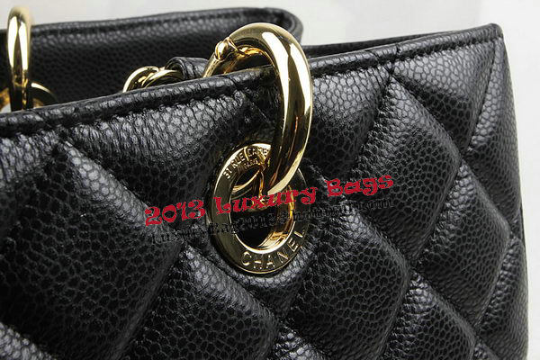 Chanel Classic Coco Bag Black GST Caviar Leather A50995 Gold