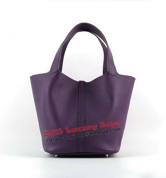 Hermes Picotin Lock MM Bags Clemence Leather H8616 Purple