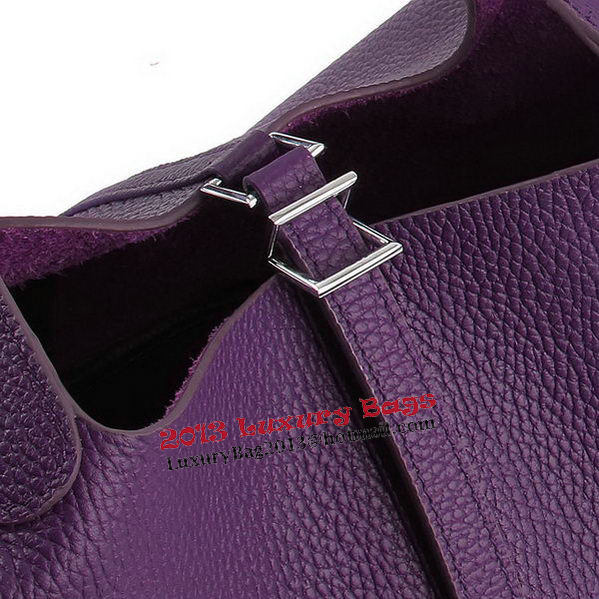 Hermes Picotin Lock MM Bags Clemence Leather H8616 Purple