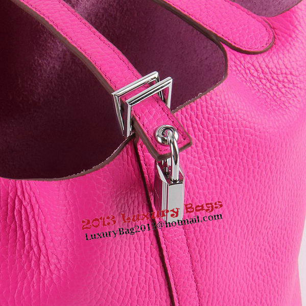 Hermes Picotin Lock MM Bags Clemence Leather H8616 Rose