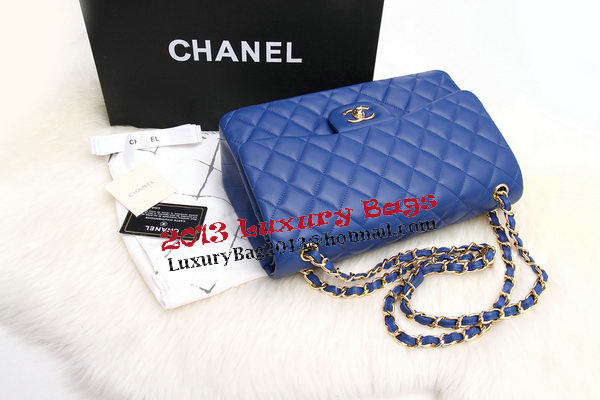 Chanel Jumbo Double Flaps Bags Original Lambskin Leather A36097 Blue