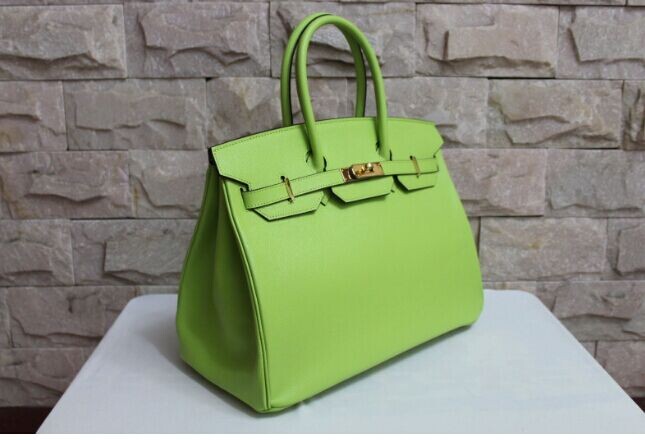 Hermes Birkin 35CM Tote Bag Clemence Leather H6089 Black/Rose/Pink/Green/Blue/Brown