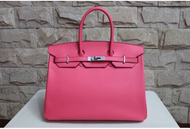 Hermes Birkin 35CM Tote Bag Clemence Leather H6089 Black/Rose/Pink/Green/Blue/Brown