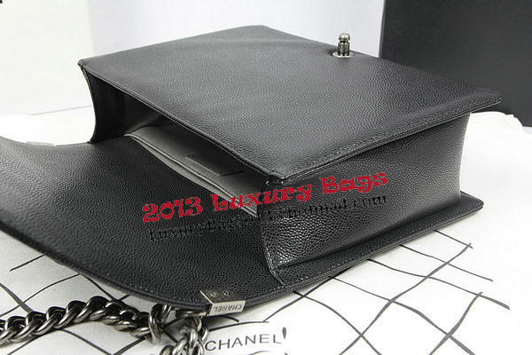 Boy Chanel Flap Shoulder Bag Original Cannage Pattern A67087 Black