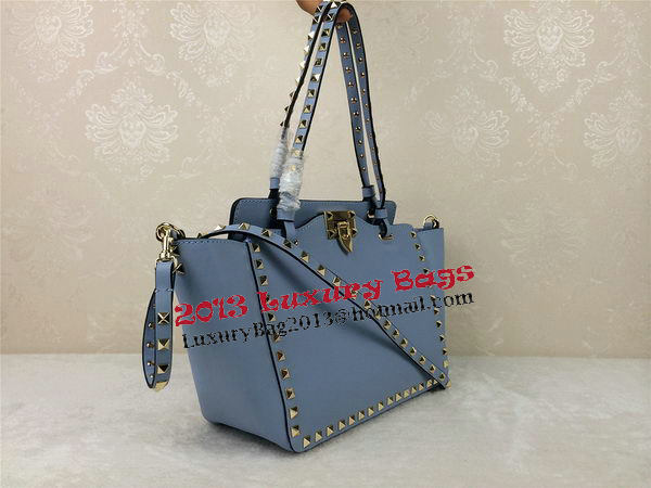 Valentino Garavani Rockstud mini Tote Bag Original Leather VG1916 SkyBlue