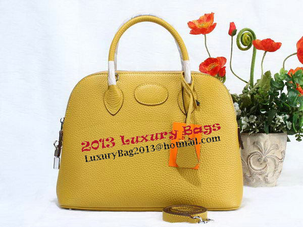 Hermes Bolide 31CM Calfskin Leather Tote Bags H509083 Yellow