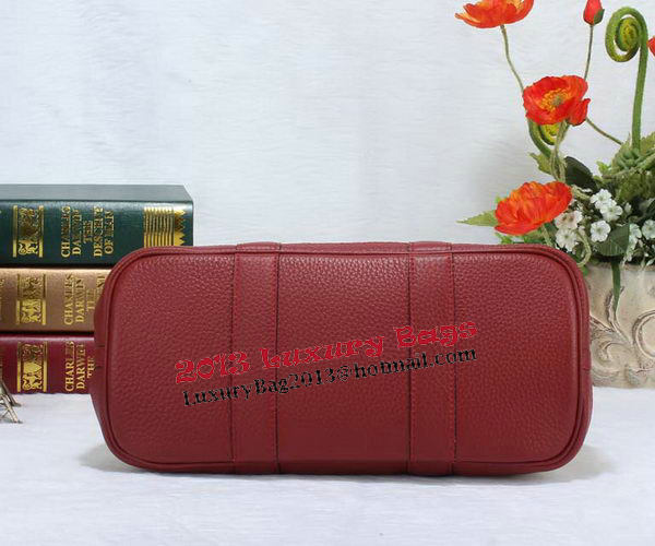 Hermes Garden Party 30cm Tote Bag Canvas Burgundy