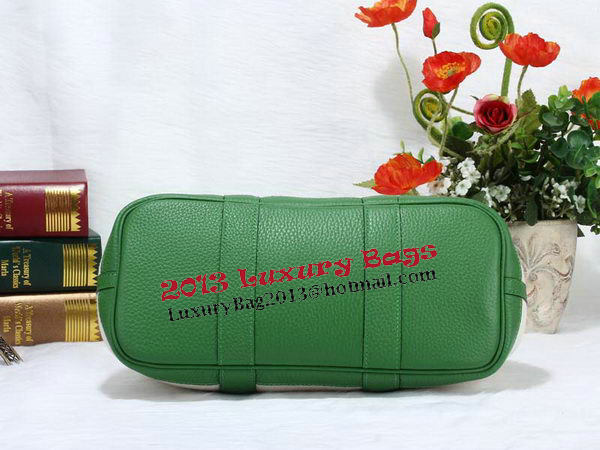 Hermes Garden Party 30cm Tote Bag Canvas Green