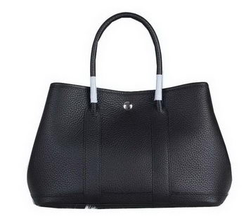 Hermes Garden Party 30cm Tote Bag Grainy Leather Black