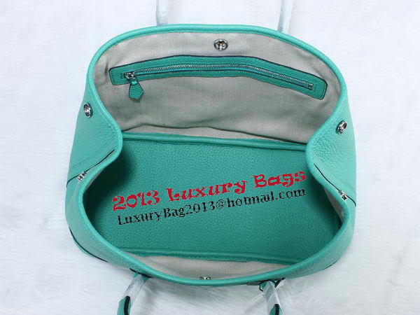 Hermes Garden Party 30cm Tote Bag Grainy Leather Light Green