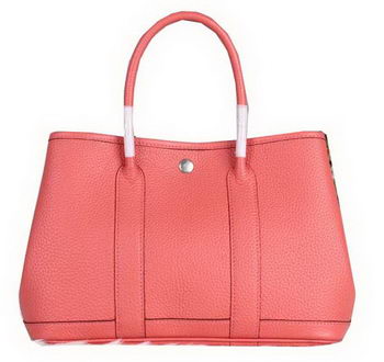 Hermes Garden Party 30cm Tote Bag Grainy Leather Pink