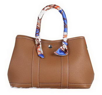 Hermes Garden Party 30cm Tote Bag Grainy Leather Wheat