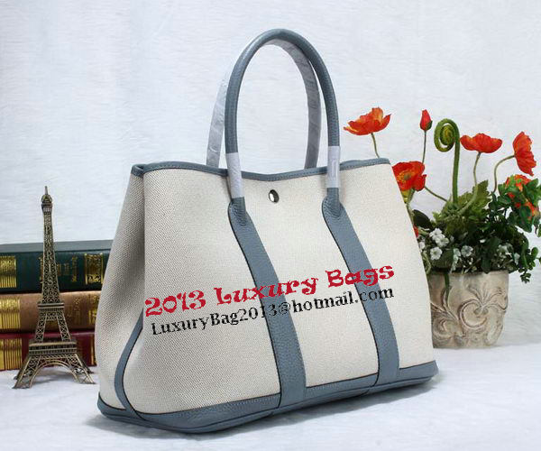 Hermes Garden Party 36cm Tote Bag Canvas SkyBlue