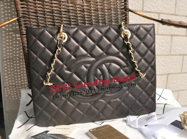 Chanel Classic Coco Bag Black GST Sheepskin Leather A50995 Gold