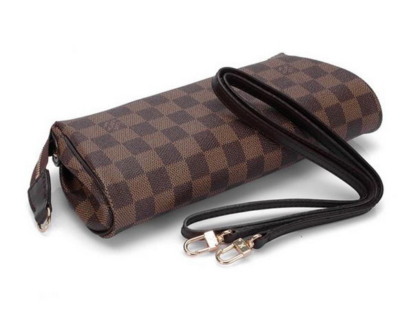 Louis Vuitton N55213 Damier Ebene Canvas Eva Clutch