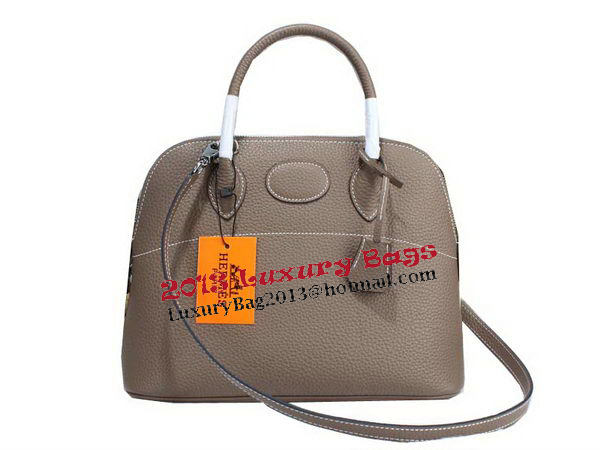 Hermes Bolide 31CM Calfskin Leather Tote Bag H509083 Grey