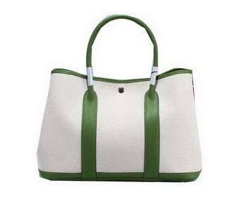 Hermes Garden Party 36cm Tote Bag Canvas Green