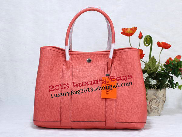 Hermes Garden Party 36cm Tote Bag Grainy Leather Pink