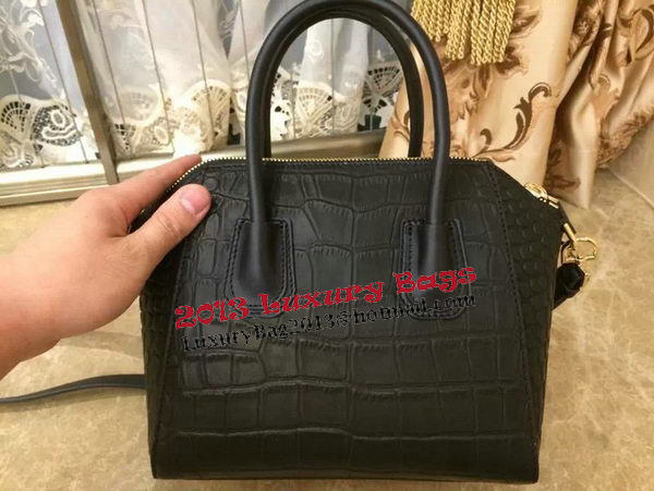 Givenchy Antigona Bag in Croco Leather Black